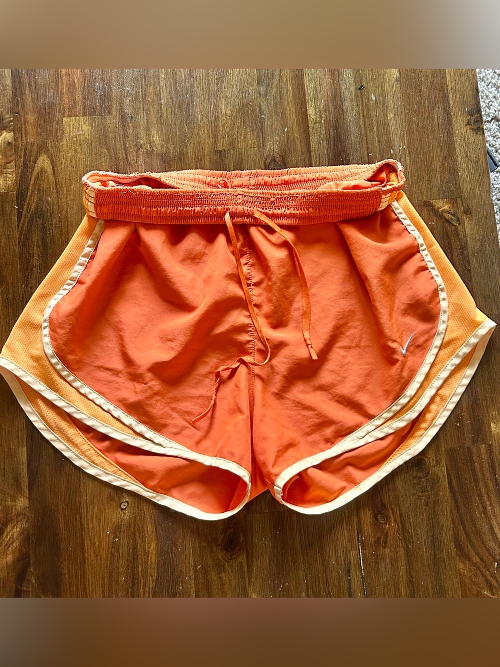 Nike VTG Y2K Preppy Citrus Orange Retro Sportwear Athleisure Sporty Track Short